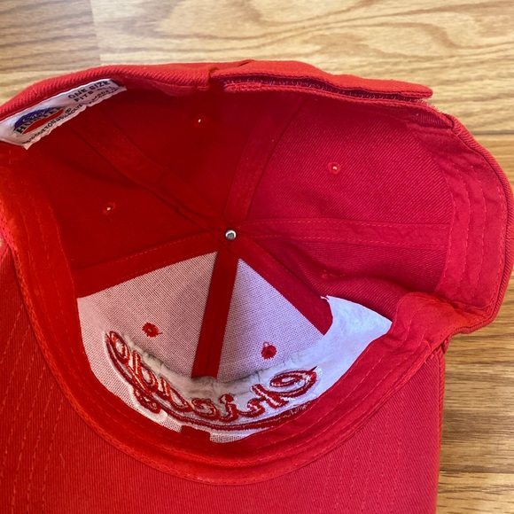 City Hunter OSFA Chicago Spell Out Hook & Loop Adjustable Cap Red Embroidered. - Picture 12 of 12